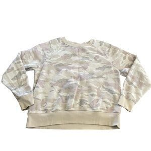 Old Navy Purple & Tan Juniors Camouflage Sweatshirt Size Medium EUC